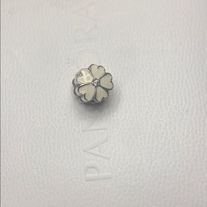 White flower Pandora charm